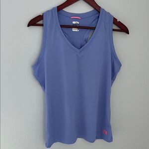 The North Face Vapor Wick Lavender Performance V-Neck Tank Top Size L